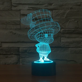 Hot NEW 7color changing 3D Bulbing Light One piece Tony Chopper visual illusion LED lamp creative action figure toy Christmas
Hot NEW 7color changing 3D Bulbing Light One piece Tony Chopper visual illusion LED lamp creative action figure toy Christmas