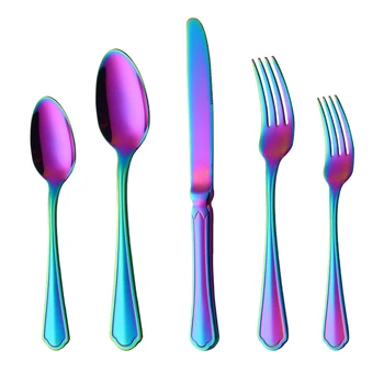 Colorful Creative Dinnerware Set 20 PCS/Set Rainbow Silverware New Arrival 1810 Stainless Steel Cutlery Set Christmas Gift
Colorful Creative Dinnerware Set 20 PCS/Set Rainbow Silverware New Arrival 1810 Stainless Steel Cutlery Set Christmas Gift