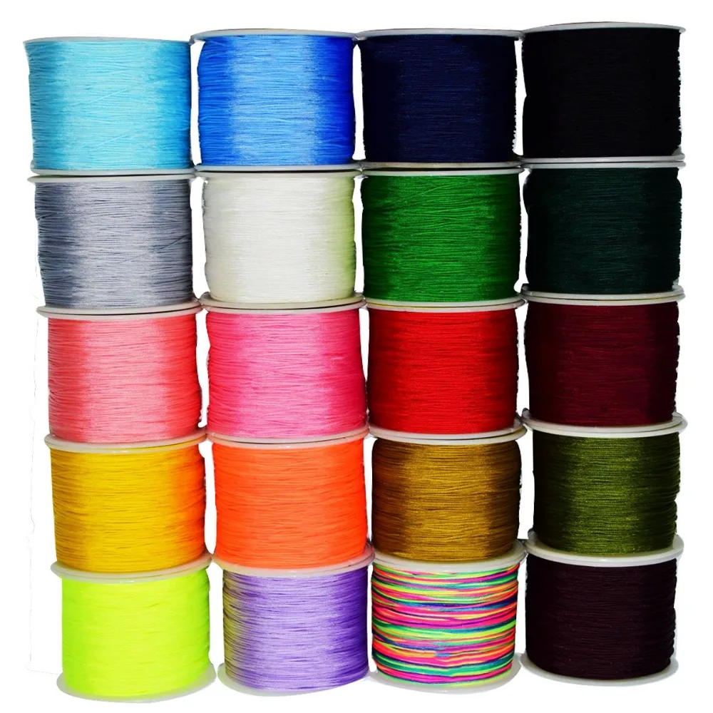 0.8mm Rattail Braid Nylon Cord+1000m/10rolls DIY Jewelry Accessories Macrame Rope Shamballa Bracelet Chinese Knot String
0.8mm Rattail Braid Nylon Cord+1000m/10rolls DIY Jewelry Accessories Macrame Rope Shamballa Bracelet Chinese Knot String