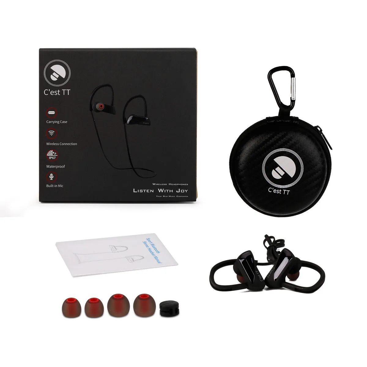 WATERPROOF/SWEATPROOF Wireless Headphones Wireless Bluetooth Headset V4.1 Stereo Sports Earbuds for Smartphones wholesale
WATERPROOF/SWEATPROOF Wireless Headphones Wireless Bluetooth Headset V4.1 Stereo Sports Earbuds for Smartphones wholesale