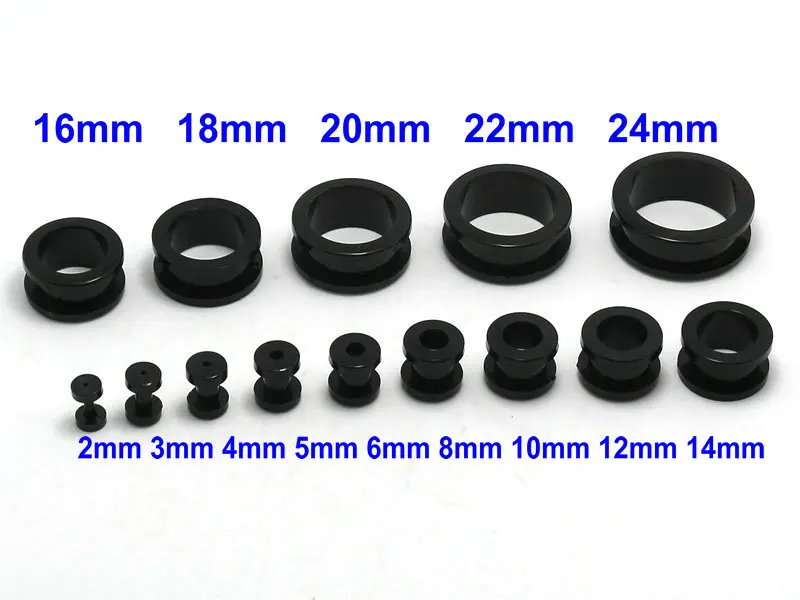 2-24mm black 1pair screw fit ear plug flesh tunnel ear gauges expander stretching ear wholesale body piercing jewelry
2-24mm black 1pair screw fit ear plug flesh tunnel ear gauges expander stretching ear wholesale body piercing jewelry