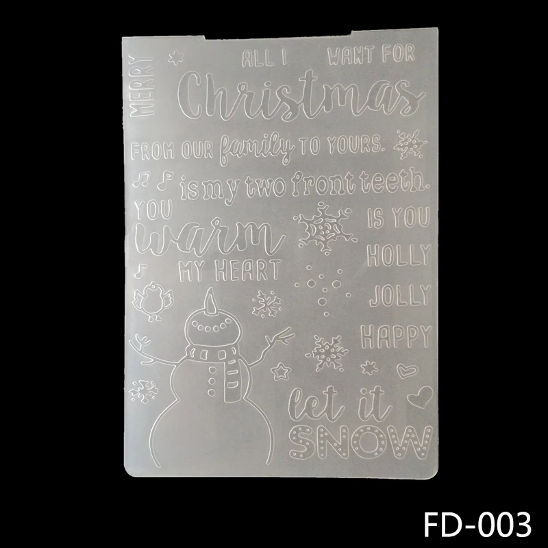 AZSG Happy winter Embossing plates Design DIY Paper Cutting Dies Scrapbooking Plastic Embossing Folder
AZSG Happy winter Embossing plates Design DIY Paper Cutting Dies Scrapbooking Plastic Embossing Folder