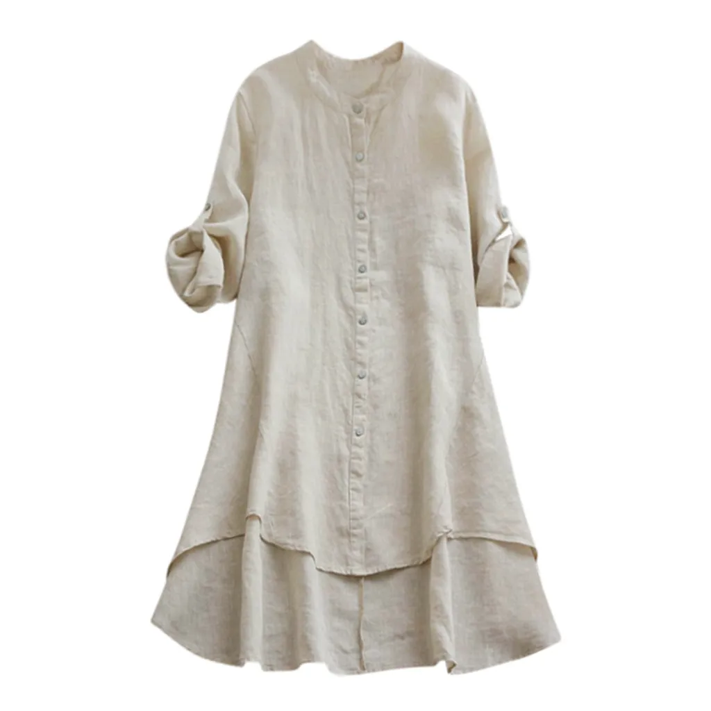 Clothing women's spring season linen comfortable ladies tops casual fashion loose solid color button long sleeves big size 2XL
Clothing women's spring season linen comfortable ladies tops casual fashion loose solid color button long sleeves big size 2XL