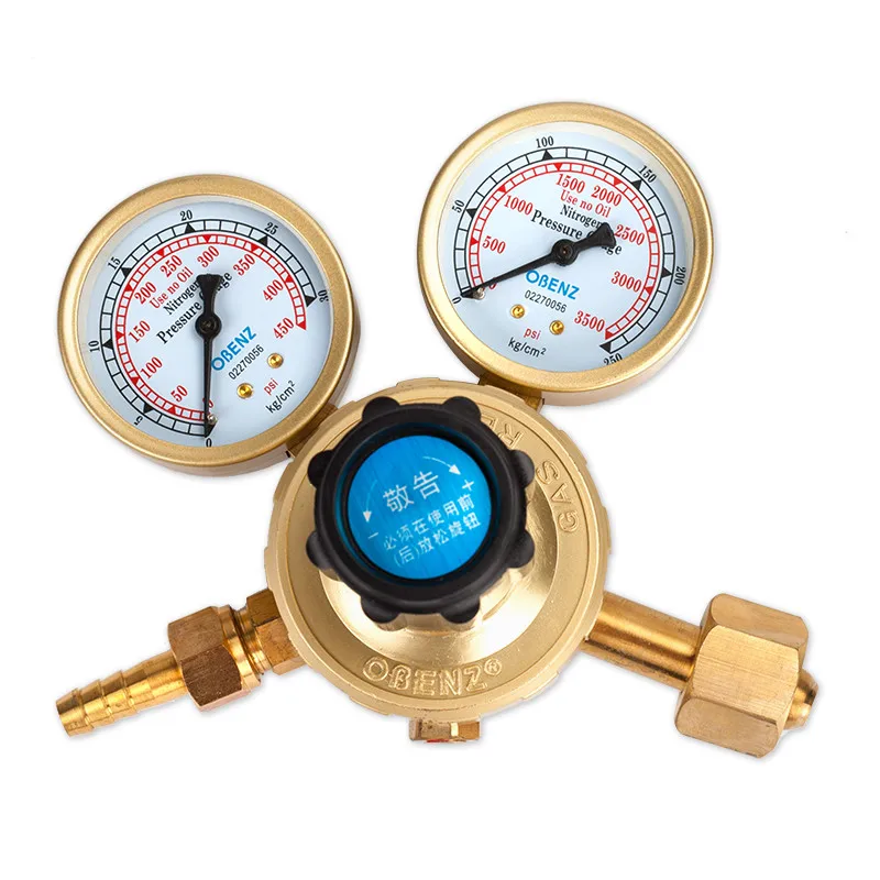 Nitrogen meter, pressure reducing valve, OBC-207 decompression meter, pure copper, weighting and pressure gauge.
Nitrogen meter, pressure reducing valve, OBC-207 decompression meter, pure copper, weighting and pressure gauge.