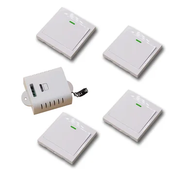 AC85V 110V 120V 220V 250V Wireless Remote Controller Switch 1CH Receiver Relay Radio Controlled Switch +4 Wall Transmitter
AC85V 110V 120V 220V 250V Wireless Remote Controller Switch 1CH Receiver Relay Radio Controlled Switch +4 Wall Transmitter