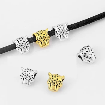 10Pcs Gold/Silver Color Alloy leopard Head Animal spacer beads diy jewelry findings Hole Size 4.5mm
10Pcs Gold/Silver Color Alloy leopard Head Animal spacer beads diy jewelry findings Hole Size 4.5mm
