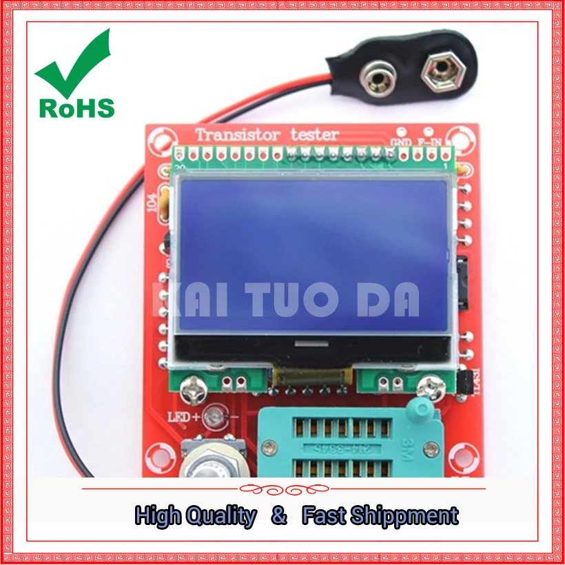 Graphic version of the M8 transistor tester measurement LCR two transistor online ESR PWM square wave DIY kit
Graphic version of the M8 transistor tester measurement LCR two transistor online ESR PWM square wave DIY kit