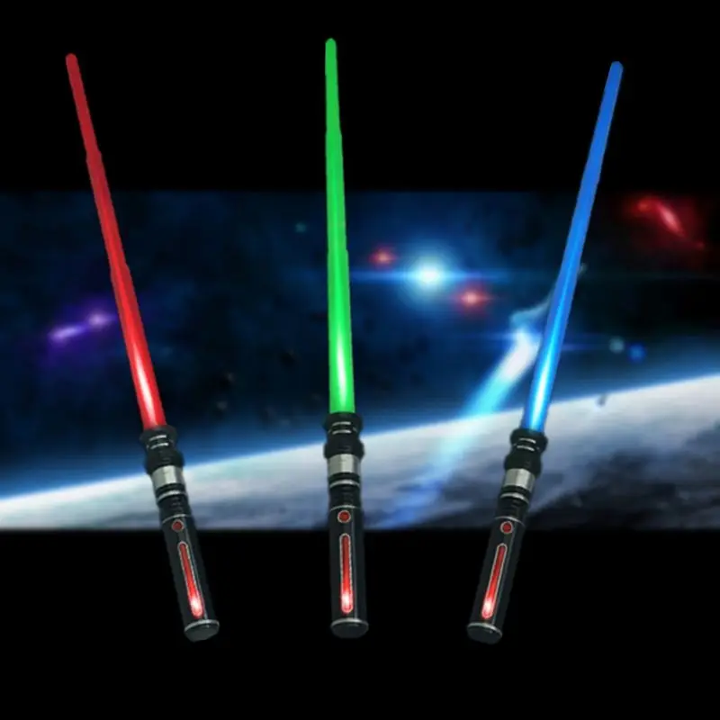 

New Telescopic Lightsaber Toys Flashing Sword Cosplay Luminous Music Star Laser Toy Swords Kids Toy Boys Gift