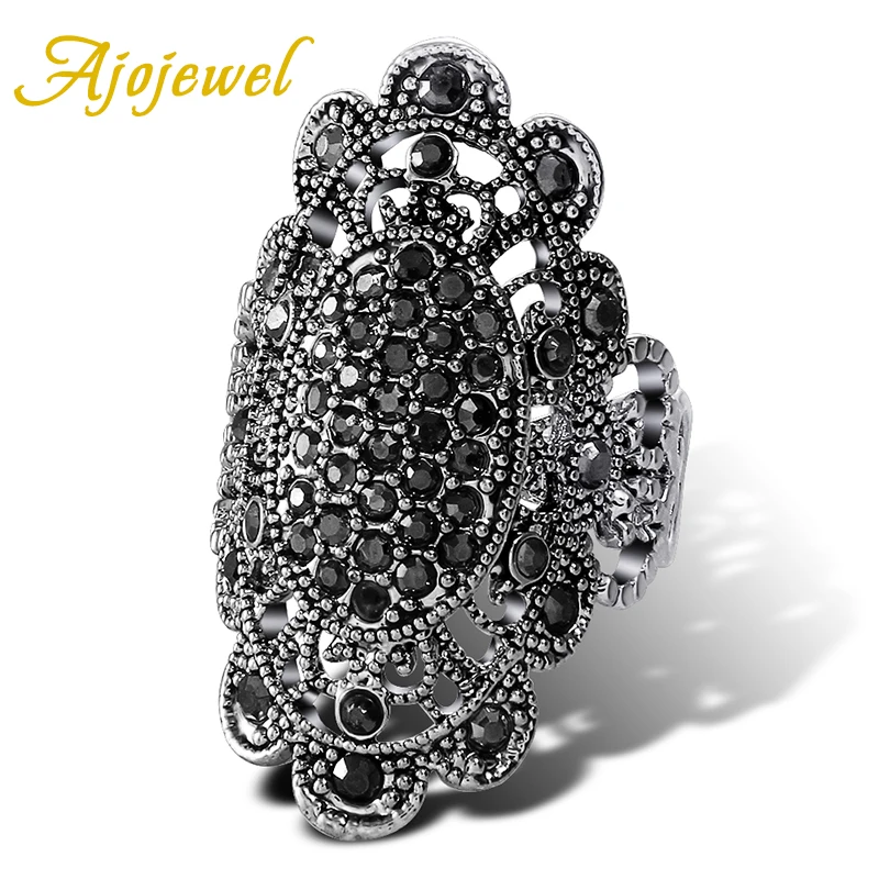 Ajojewel Brand #7-9 Exaggerated Big Retro Black Crystal Rhinestones For Women Ring Vintage Jewelry Party Gift
Ajojewel Brand #7-9 Exaggerated Big Retro Black Crystal Rhinestones For Women Ring Vintage Jewelry Party Gift