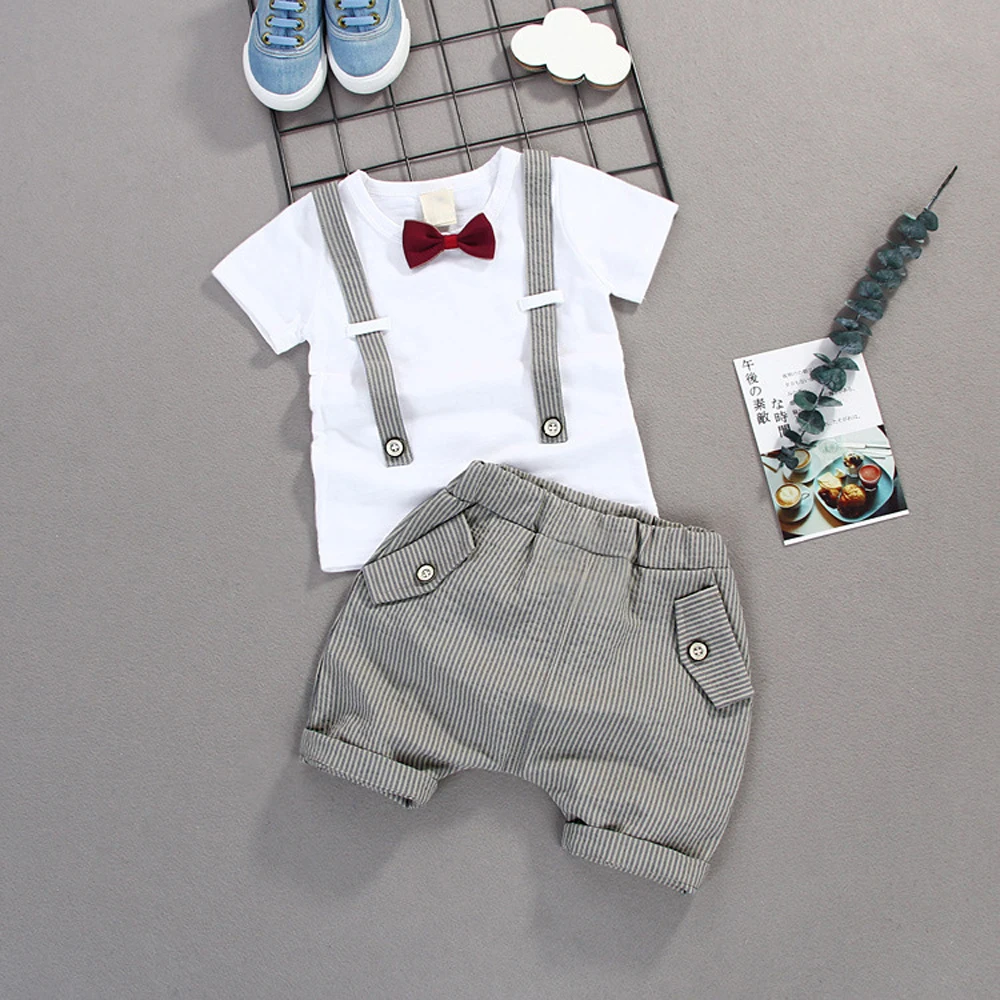 Summer Kids Boys Bow Clothes Sets Baby Gentleman High Quality Short T shirt + Pants Toddler Boy Clothing Casual Kids Outfits
Summer Kids Boys Bow Clothes Sets Baby Gentleman High Quality Short T shirt + Pants Toddler Boy Clothing Casual Kids Outfits