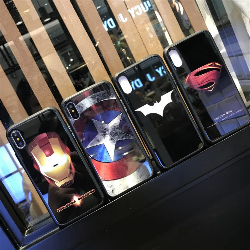 LUOYY FENJJ Luxury Tempered Glass Case For iPhone 6 6s Plus Back Cover Iron Man Batman Avengers Case For iPhone 7 8 Plus X Coque
LUOYY FENJJ Luxury Tempered Glass Case For iPhone 6 6s Plus Back Cover Iron Man Batman Avengers Case For iPhone 7 8 Plus X Coque