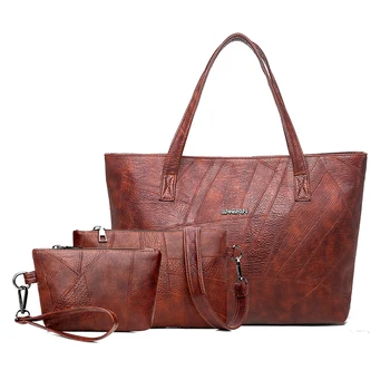 Large Capacity Fashion Women Handbags PU Leather Ladies Shoulder Bag High Quality Casual Female 3 Pieces Set Messenger Tote Bags
Large Capacity Fashion Women Handbags PU Leather Ladies Shoulder Bag High Quality Casual Female 3 Pieces Set Messenger Tote Bags