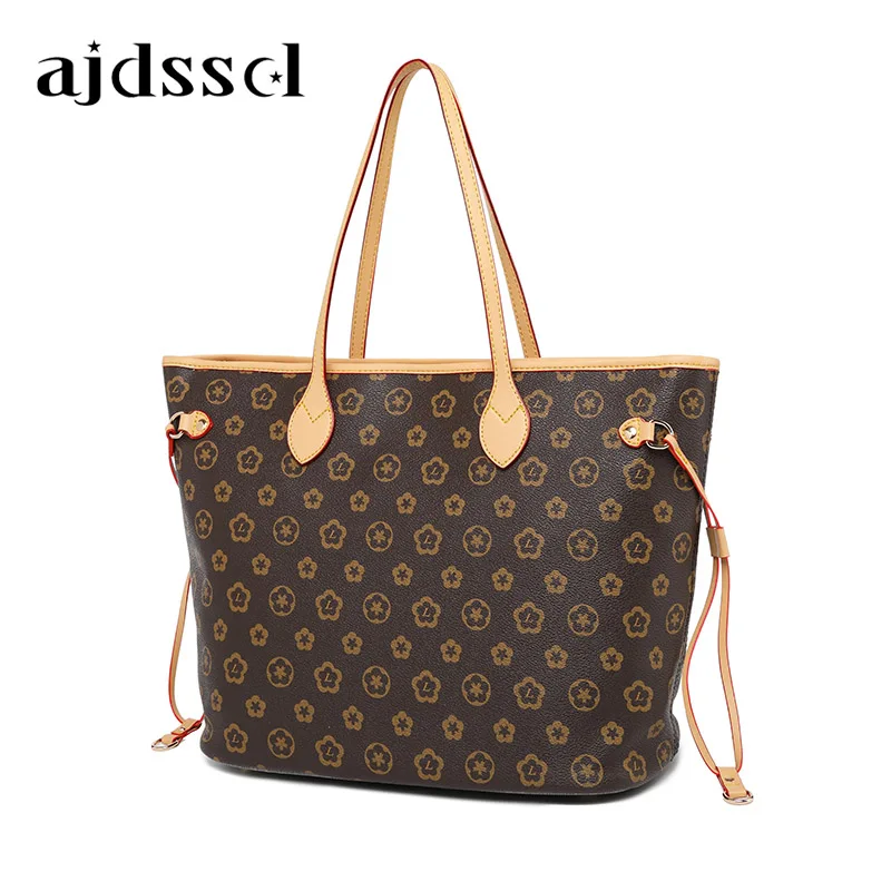 

luxury handbags women bags designer never bag fashion women handbag top quality GM/MM never Canvas Leather full monogrom