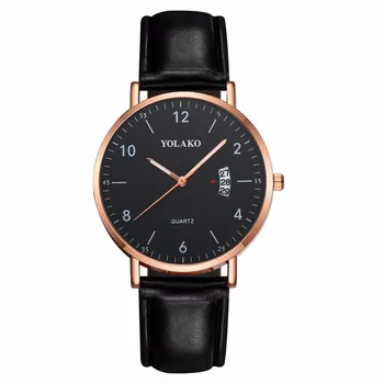 YOLAKO Brand Men Women Leather Business Watch Luxury Male Female Quartz Calendar Watch Clock Relogio Masculino
YOLAKO Brand Men Women Leather Business Watch Luxury Male Female Quartz Calendar Watch Clock Relogio Masculino
