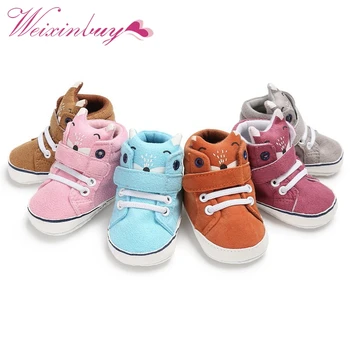 WEIXINBUY 1 Pair Autumn Baby Shoes Kid Boy Girl Fox Head