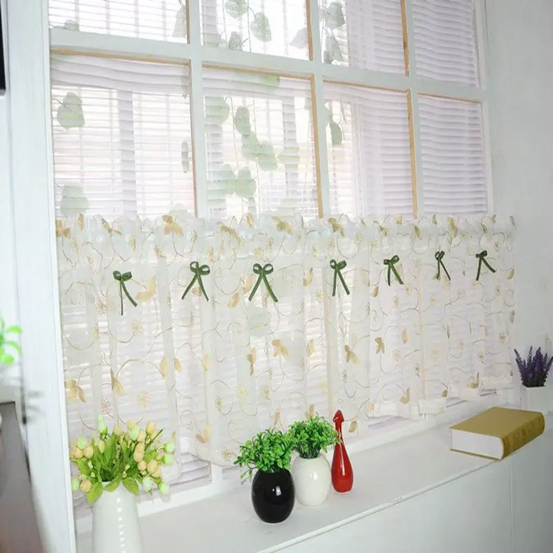 1Pc Home Decoration Pastoral Style Coffee Curtains Short Curtains For Kitchen / Dining Room Embroidered Lace
1Pc Home Decoration Pastoral Style Coffee Curtains Short Curtains For Kitchen / Dining Room Embroidered Lace