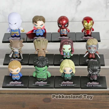 12pcs Avengers Infinity War figure Q-version Thanos Hulk Iron Man Spiderman Doctor Strange PVC Action Doll toy
12pcs Avengers Infinity War figure Q-version Thanos Hulk Iron Man Spiderman Doctor Strange PVC Action Doll toy