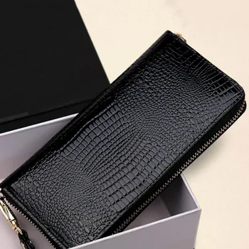 Patent leather lady purse long zipper hand bag large capacity mobile phone bag Korean version wallet hand bag student wallet
Patent leather lady purse long zipper hand bag large capacity mobile phone bag Korean version wallet hand bag student wallet