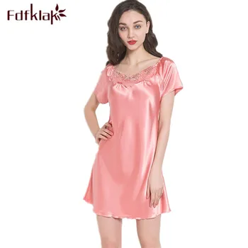 High Quality Nighty Sexy 2017 Summer Short Sleeve Women Nightwear Dress Nightgowns Women Silk Nightgowns Sleepwear M-XXL Q304
High Quality Nighty Sexy 2017 Summer Short Sleeve Women Nightwear Dress Nightgowns Women Silk Nightgowns Sleepwear M-XXL Q304