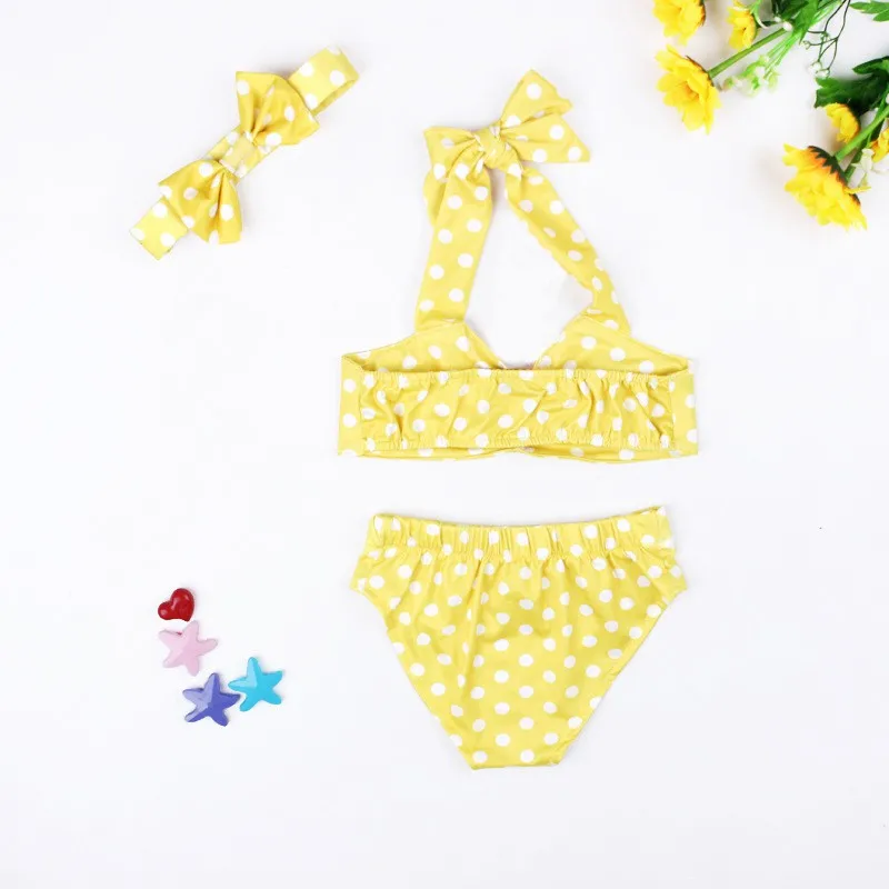 2018 Summer Little Girl Swimsuit Bow Polka Dot Yellow Fashion Bikini Kids Girl Beachwear New Arrival Cute Children Clothing
2018 Summer Little Girl Swimsuit Bow Polka Dot Yellow Fashion Bikini Kids Girl Beachwear New Arrival Cute Children Clothing