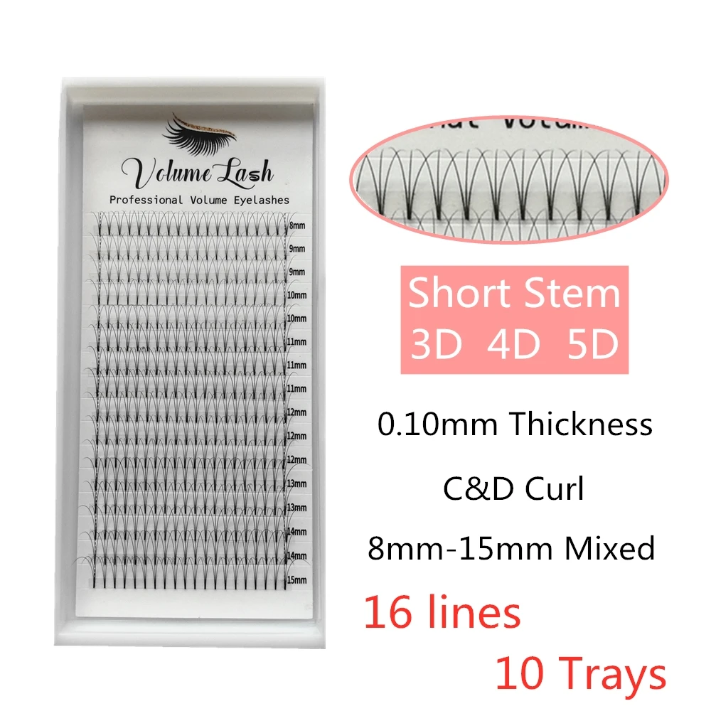 Soft Russian 10 Trays 3D 4D 5D Volume Eyelash Extensions Short Stem Pre made Fans Lash Faux Mink Eyelashes Wholesale Lashes
Soft Russian 10 Trays 3D 4D 5D Volume Eyelash Extensions Short Stem Pre made Fans Lash Faux Mink Eyelashes Wholesale Lashes