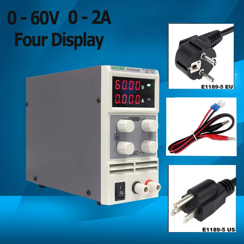 Mini LED Digital Adjustable DC Power Supply 0-60V 0-2A Four display, Switching Power Supply 0.01V/0.001A laboratory
Mini LED Digital Adjustable DC Power Supply 0-60V 0-2A Four display, Switching Power Supply 0.01V/0.001A laboratory