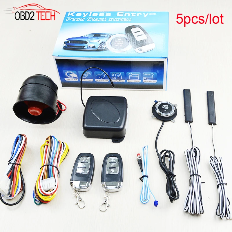 5pcs a lot Car Alarm Passive Keyless One Button Start Stop Remote Control System Auto Central Lock Push Button With Alarm Horn
5pcs a lot Car Alarm Passive Keyless One Button Start Stop Remote Control System Auto Central Lock Push Button With Alarm Horn