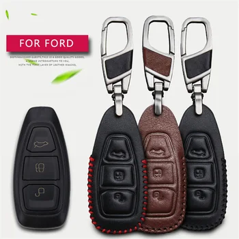 Genuine Leather Men Women Car Key Case Cover Shell Chian For Ford Focus 2 3 Fiesta Transit Ecosport Mondeo Kuga S-MAX Key Wallet
Genuine Leather Men Women Car Key Case Cover Shell Chian For Ford Focus 2 3 Fiesta Transit Ecosport Mondeo Kuga S-MAX Key Wallet