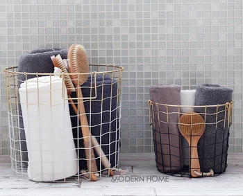 Modern Design Loft Metal wire Storage Basket with handle, fashion double gold color Dirty clothes laundry bag, home organizer
Modern Design Loft Metal wire Storage Basket with handle, fashion double gold color Dirty clothes laundry bag, home organizer