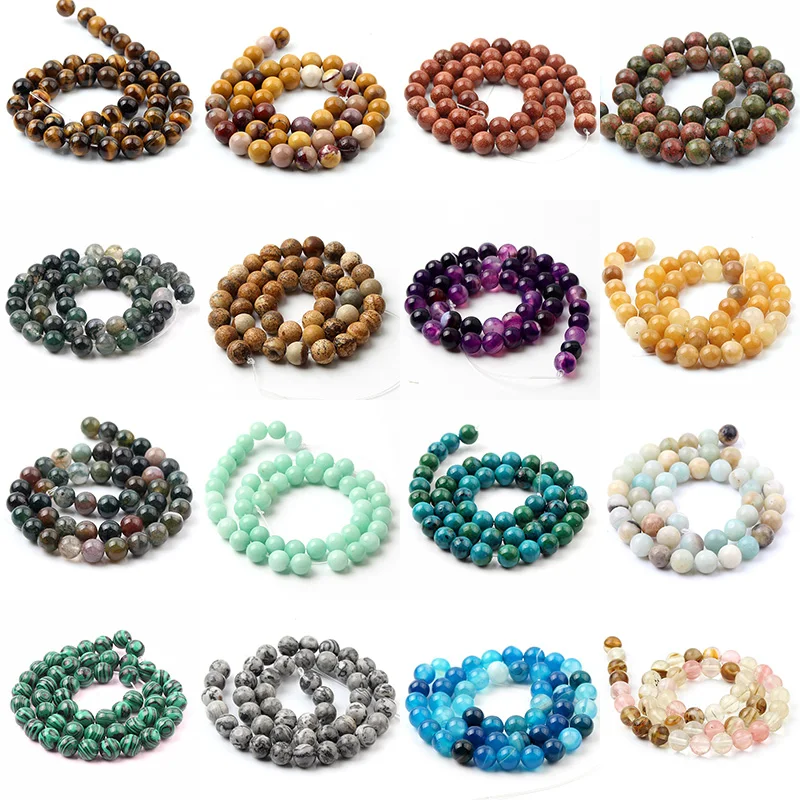 Natural Stone Beads Pink Quartz Agates Tiger Eye Turquoises Round Beads For Jewelry Making DIY Bracelet 4/6/8/10/12 MM
Natural Stone Beads Pink Quartz Agates Tiger Eye Turquoises Round Beads For Jewelry Making DIY Bracelet 4/6/8/10/12 MM