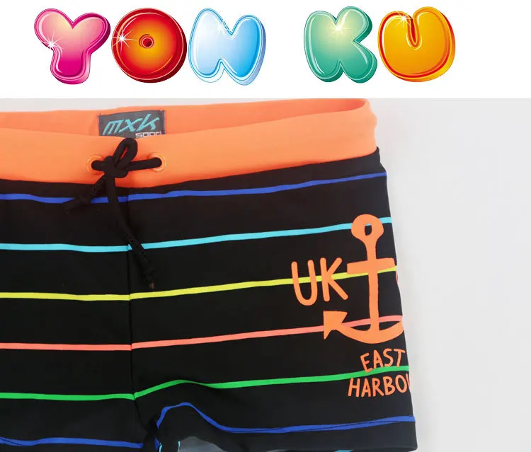 Summer Boy Swim Trunks fir Schwammen Nylon gesträifte Swimsuit Kids Swim Shorts Baby Boys Beach Swimwear Kanner Kleeder