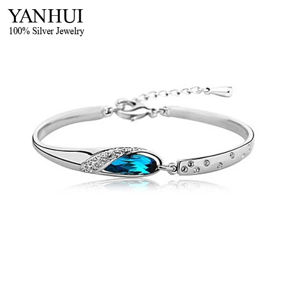 YANHUI Fashion Real 18K Gold Plated Bracelets Bangles For Women Romantic Big Blue Austrian Crystal Charm Bracelet Bangle HB043
YANHUI Fashion Real 18K Gold Plated Bracelets Bangles For Women Romantic Big Blue Austrian Crystal Charm Bracelet Bangle HB043