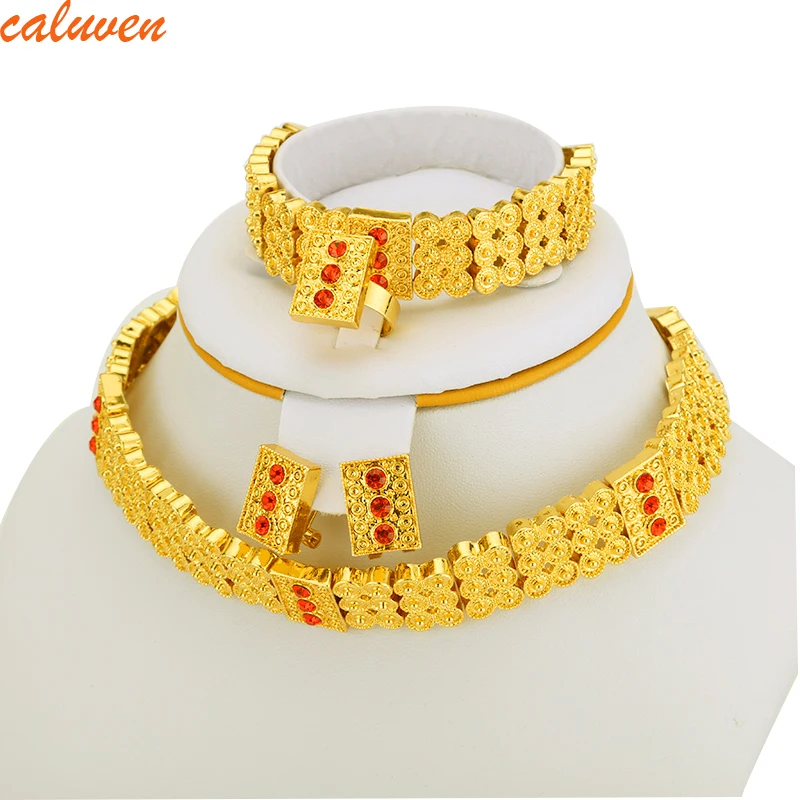 Gold Color Ethiopian Jewelry sets Women Chokers Necklace/Earrings/Ring/Bracelet Sets Eritrea Habesha Africa Bride Jewelry
Gold Color Ethiopian Jewelry sets Women Chokers Necklace/Earrings/Ring/Bracelet Sets Eritrea Habesha Africa Bride Jewelry