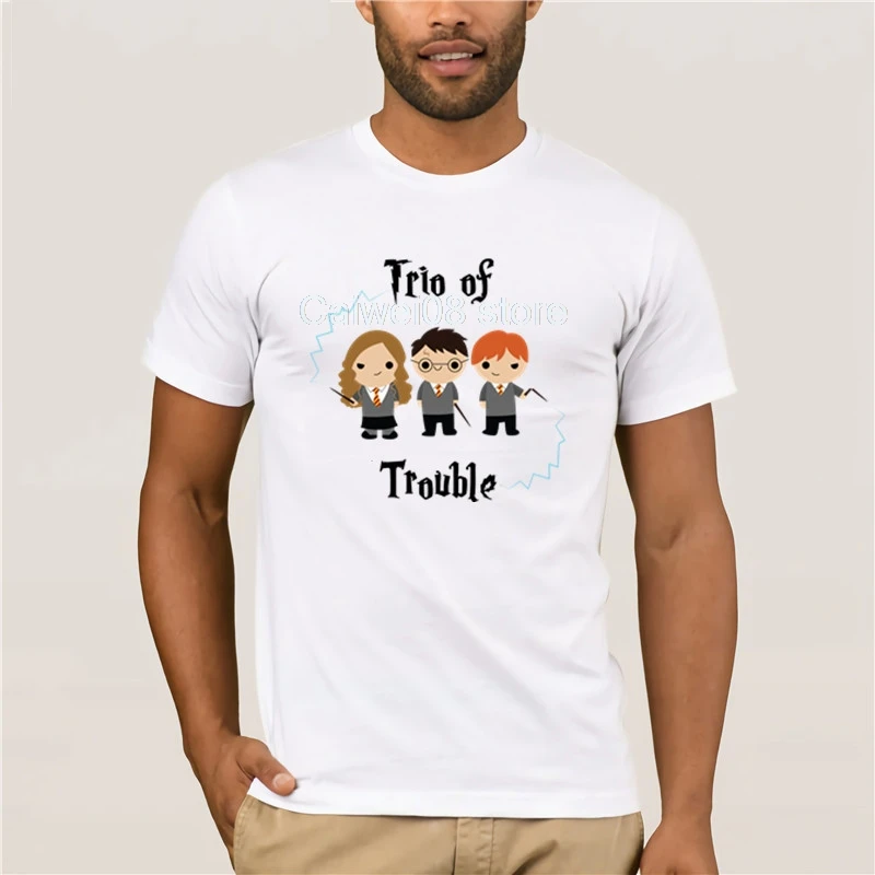 Men's Cartoon Fun T-shirt Harry Trio of Trouble potter shirt round neck cool Short sleeve man's T-shirt
Men's Cartoon Fun T-shirt Harry Trio of Trouble potter shirt round neck cool Short sleeve man's T-shirt