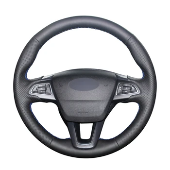 Hand-stitched Black PU Artificial Leather Car Steering Wheel Cover for Ford Focus Kuga C-MAX (Grand C-Max) Ecosport 2017-2020
Hand-stitched Black PU Artificial Leather Car Steering Wheel Cover for Ford Focus Kuga C-MAX (Grand C-Max) Ecosport 2017-2020