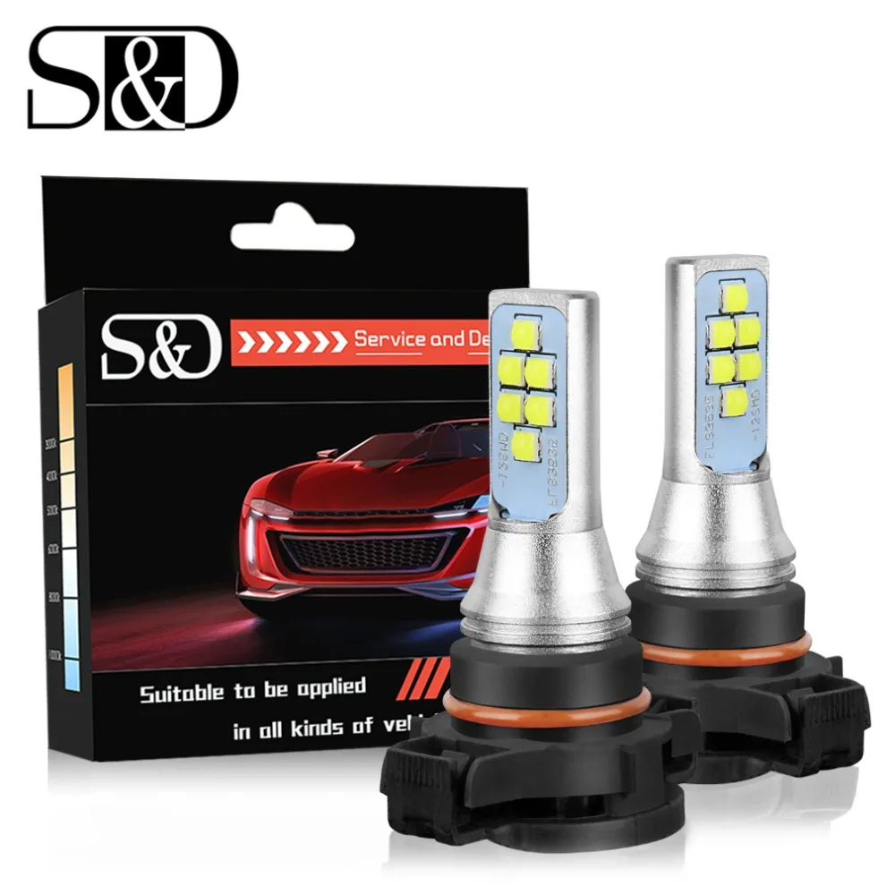 S&D 2pcs H16 LED Fog Bulbs 12V 1400LM LED Car Light Canbus LED Daytime Running Light DRL Lamp Drving Bulb Auto 6000k White
S&D 2pcs H16 LED Fog Bulbs 12V 1400LM LED Car Light Canbus LED Daytime Running Light DRL Lamp Drving Bulb Auto 6000k White