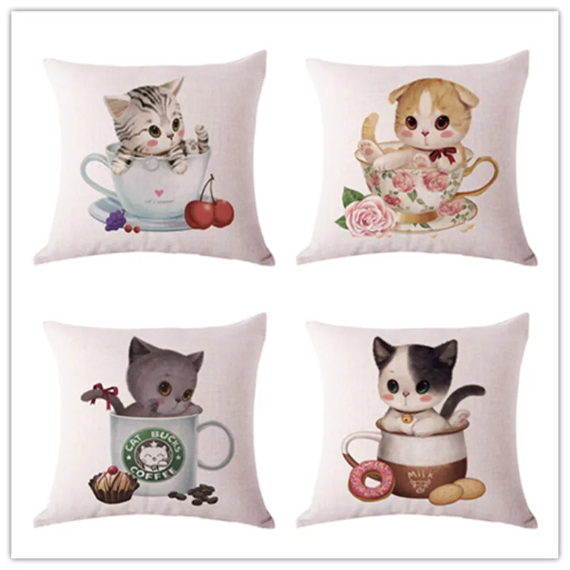 interesting lovely cat cups Cushion(No Filler) Polyester Family affection Sofa Car Seat family Home Decorative Throw Pillow
interesting lovely cat cups Cushion(No Filler) Polyester Family affection Sofa Car Seat family Home Decorative Throw Pillow