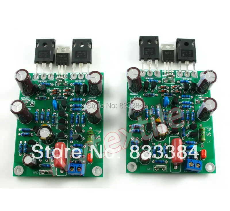 Class AB L7 MOSFET Audio power amplifier boards DIY KIT DUAL-CHANNEL 300-350W X2
Class AB L7 MOSFET Audio power amplifier boards DIY KIT DUAL-CHANNEL 300-350W X2