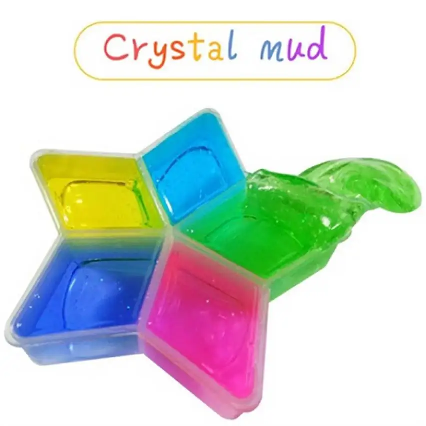 

5 Pcs/lot Colorful Clay Slime DIY Non-toxic Crystal Mud Play Transparent Magic Plasticine Kid Toys17Sep22