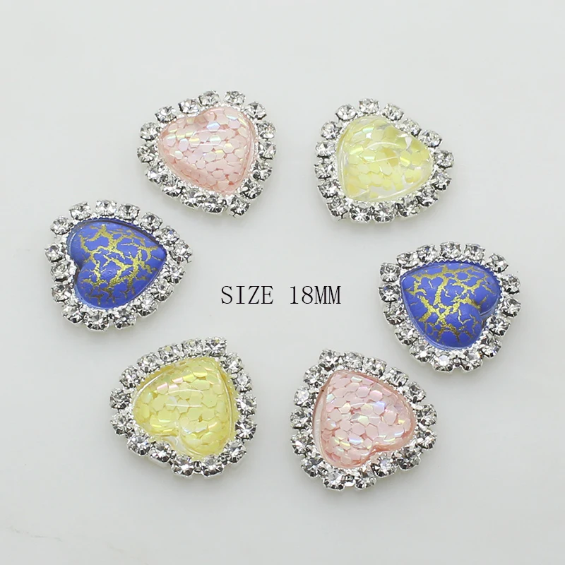 New Lovely Heart Buttons 10Pcs/Lot 18mm Sequin Decor Button DIY Wedding Festive Party Gift wrapping Decoration Very Beautiful
New Lovely Heart Buttons 10Pcs/Lot 18mm Sequin Decor Button DIY Wedding Festive Party Gift wrapping Decoration Very Beautiful