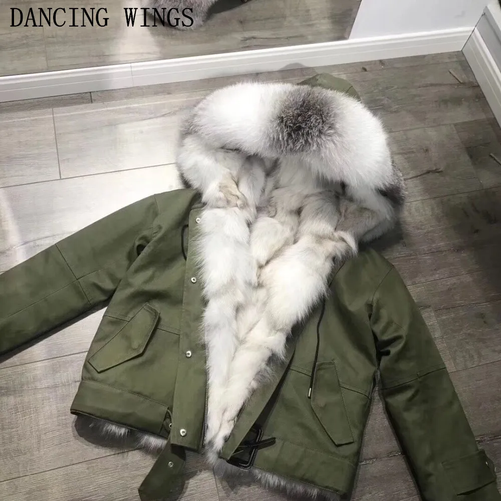 Real Cross Fox Fur Liner Parka Army Green Natural Fox Fur Collar Hooded Short Coat for Women Winter Warm Jacket
Real Cross Fox Fur Liner Parka Army Green Natural Fox Fur Collar Hooded Short Coat for Women Winter Warm Jacket
