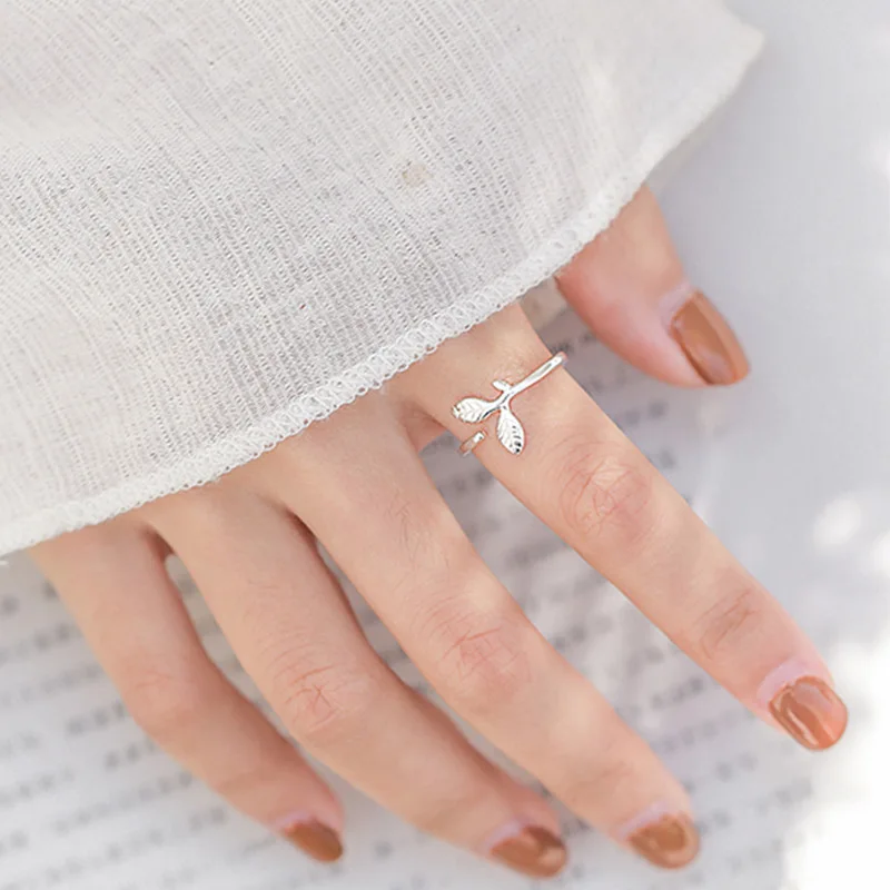 Simple Style Silver Popular Simple Leaves Open Ring 925 Olive Leaf Plant Rings Women Girl Adjustable Rings
Simple Style Silver Popular Simple Leaves Open Ring 925 Olive Leaf Plant Rings Women Girl Adjustable Rings