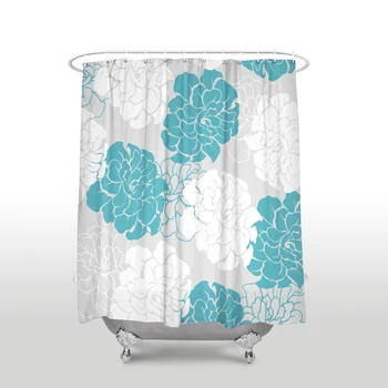 Waterproof Peony Pattern Shower Curtain with Hooks Polyester Fabric Flower Bathroom Curtains for Home Decor Turquoise Gray White
Waterproof Peony Pattern Shower Curtain with Hooks Polyester Fabric Flower Bathroom Curtains for Home Decor Turquoise Gray White