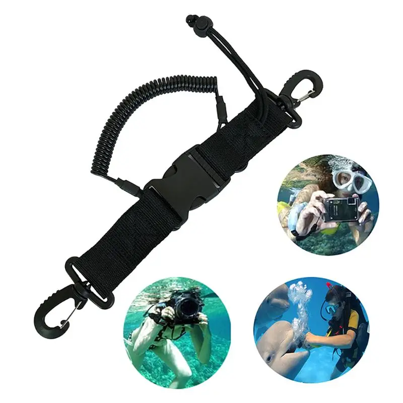 Safety Diving Camera Elastic Lanyard Buckle Black TPU Nylon Buckle Clip Hook Dive tool anti-lost spring rope
Safety Diving Camera Elastic Lanyard Buckle Black TPU Nylon Buckle Clip Hook Dive tool anti-lost spring rope