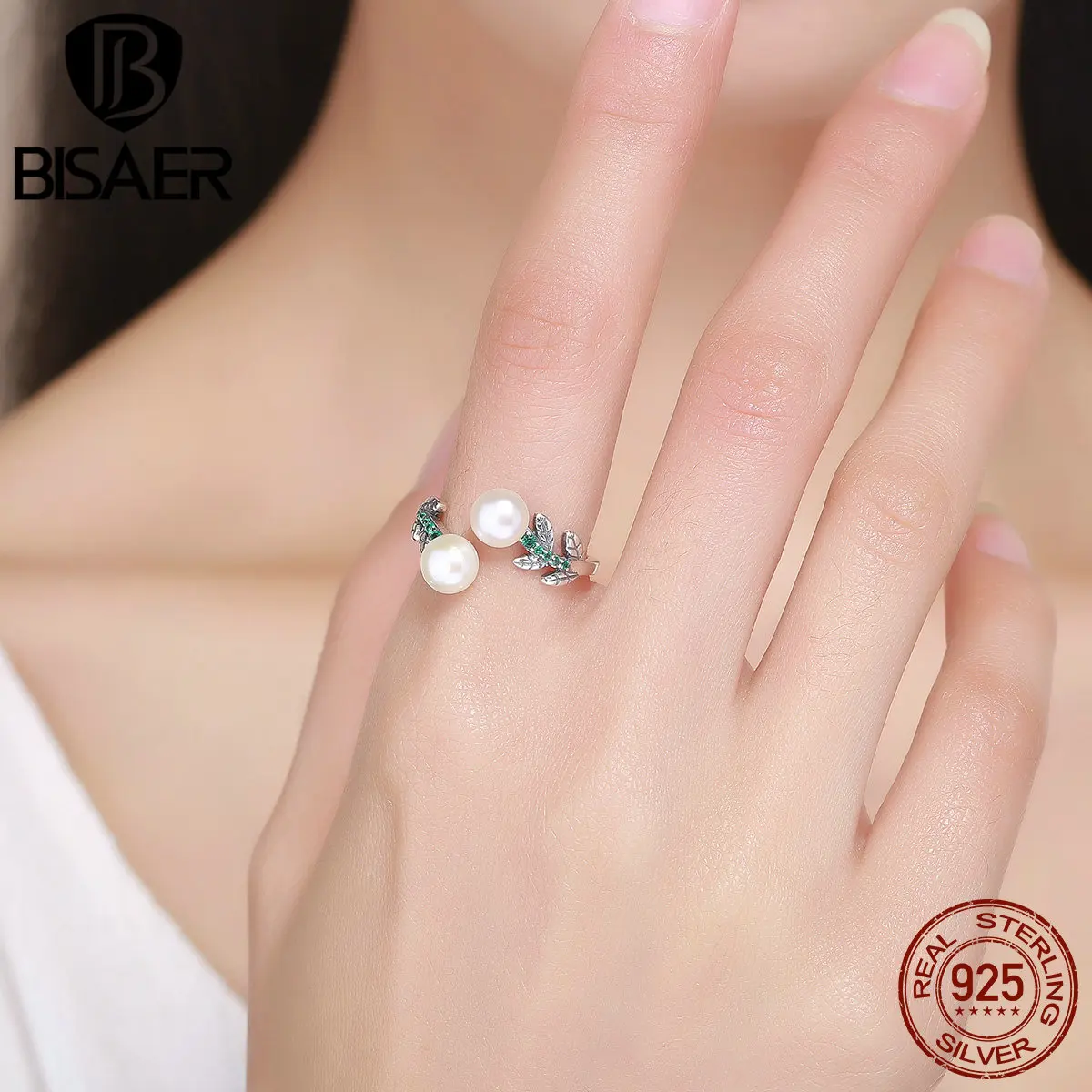 100% 925 Sterling Silver Big White Pearl Elegant Green Leaves Finger Rings for Women Girl Fashion Ring Jewelry Wedding Gift
100% 925 Sterling Silver Big White Pearl Elegant Green Leaves Finger Rings for Women Girl Fashion Ring Jewelry Wedding Gift