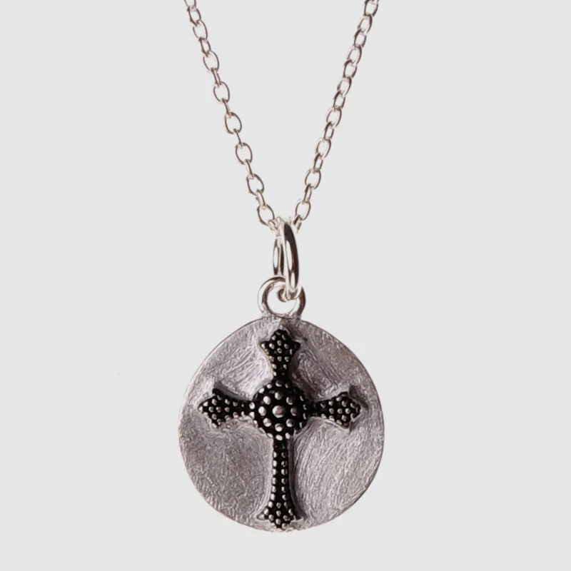 Фото Amorita бутик 925 серебряный маленький крест кулон ожерелье | Украшения и аксессуары