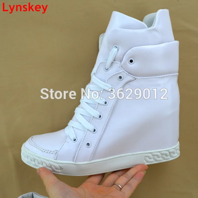Lynskey Spring Women Boots Lace Up Wedges Platform Boots Hidden Heel Shoes High-top Casual Shoes For Woman
Lynskey Spring Women Boots Lace Up Wedges Platform Boots Hidden Heel Shoes High-top Casual Shoes For Woman
