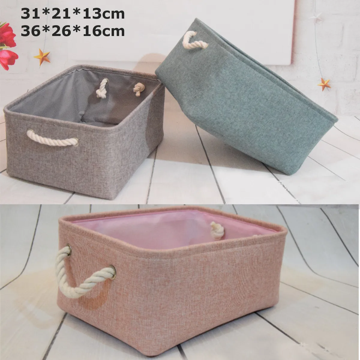 Large Home Storage Basket Organizer + Handle Bathroom Clothes Toys Book Sundries Box Container Laundry Basket Fabric Storage Box
Large Home Storage Basket Organizer + Handle Bathroom Clothes Toys Book Sundries Box Container Laundry Basket Fabric Storage Box