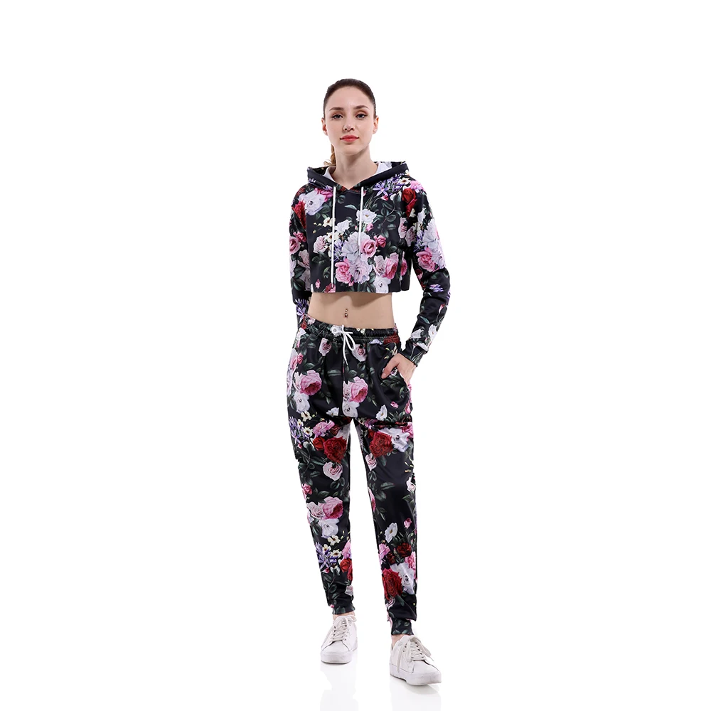 Buteefull 2018 3D flowers skull printed hoodie set sweatshirt women's display navel hooded crop top set sweatshirt top
Buteefull 2018 3D flowers skull printed hoodie set sweatshirt women's display navel hooded crop top set sweatshirt top