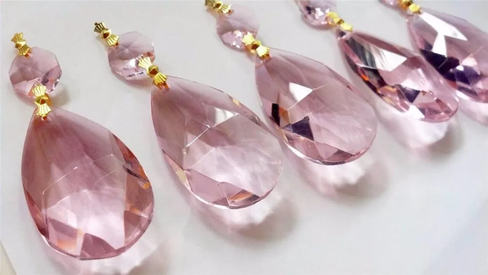 38mm Pink Crystal water drops+14mm octagon bead Chandelier Pendants Crystal Glass Shining Suncather prism parts Free shipping
38mm Pink Crystal water drops+14mm octagon bead Chandelier Pendants Crystal Glass Shining Suncather prism parts Free shipping
